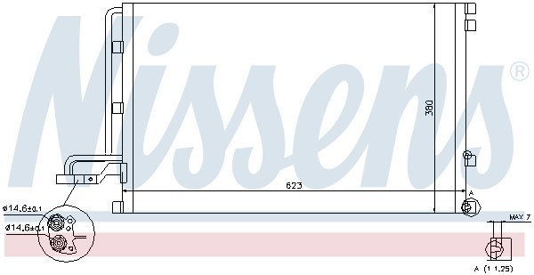 Конденсатор, кондиционер 940087 NISSENS