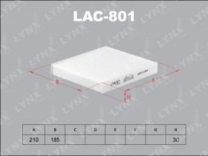 Фильтр салона LAC-801 LYNXAUTO