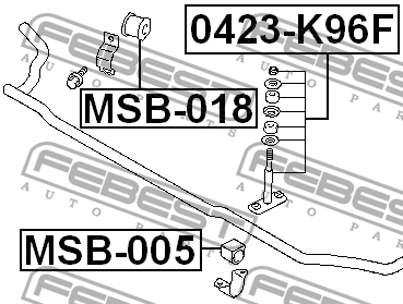 Втулка стабилизатора MSB-018 FEBEST