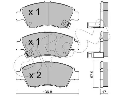 Комплект тормозных колодок, диско 822-175-0 CIFAM