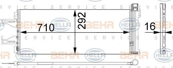 Конденсатор, кондиционер 8FC 351 301-661 HELLA