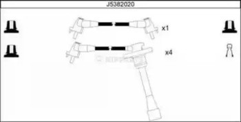 Ккомплект проводов зажигания J5382020 H B JAKOPARTS NIPPARTS