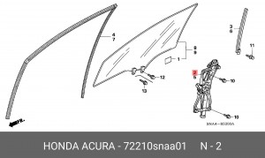 Привод стеклоподъемника 72210SNAA01 HONDA