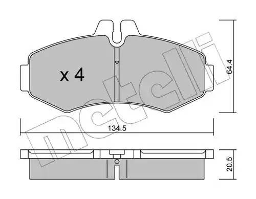 Комплект тормозных колодок, диско 22-0573-0 METELLI