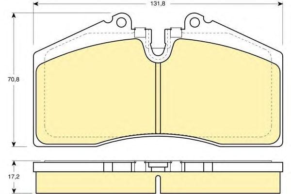 Комплект тормозных колодок, диско 6109662 GIRLING