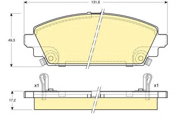Комплект тормозных колодок, диско 6131891 GIRLING