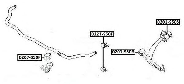 Стойка стабилизатора 0223S50F ASVA
