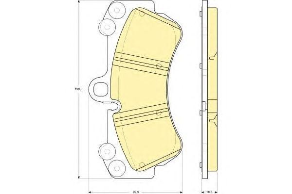Комплект тормозных колодок, диско 6115479 GIRLING