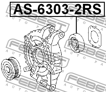 Подшипник генератора AS-6303-2RS FEBEST