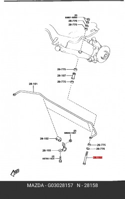 Болт стойки стабилизатора G030-28-157 MAZDA