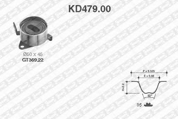 Комплект ремня ГРМ KD479.00 NTN SNR