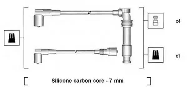 Ккомплект проводов зажигания 941125300682 MAGNETI MARELLI