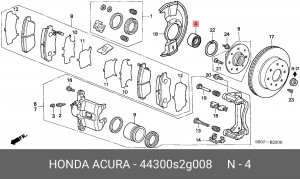 Комплект подшипника ступицы колеса 44300-S2G-008 HONDA