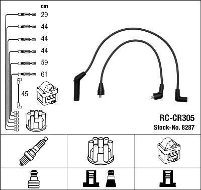 Ккомплект проводов зажигания 8287 NGK NTK