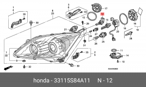 Лампа 33115S84A11 HONDA