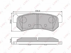 Колодки тормозные дисковые BD-1807 LYNXAUTO