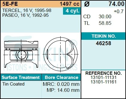 Поршень ДВС 46258100 TEIKIN