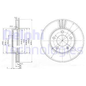 Тормозной диск BG3792 DELPHI