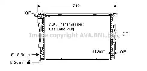 Радиатор охлаждения ДВС BWA2303 AVA