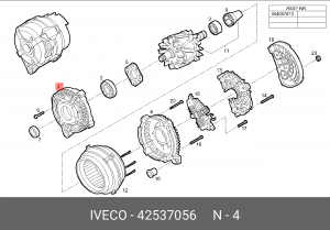 Подшипник со стороны привода, генератор 42537056 IVECO