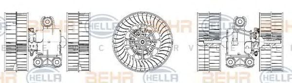 Электродвигатель, вентиляция салона 8EW 009 158-171 HELLA