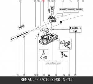 Болт 7701023938 RENAULT