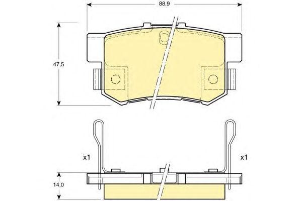 Комплект тормозных колодок, диско 6131759 GIRLING