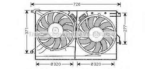 Вентилятор, охлаждение двигателя SB7502 AVA
