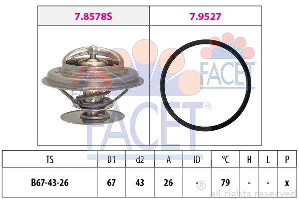 Термостат, охлаждающая жидкость 7.8577 FACET