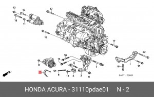 Поликлиновой ремень 31110-PDA-E01 HONDA