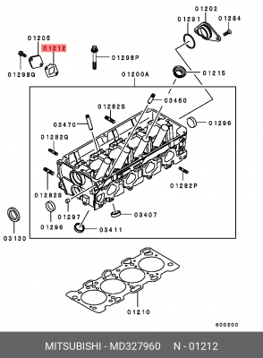 Прокладка системы охлаждения ДВС MD327960 MITSUBISHI