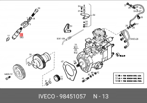 Корпус форсунки 98451057 IVECO