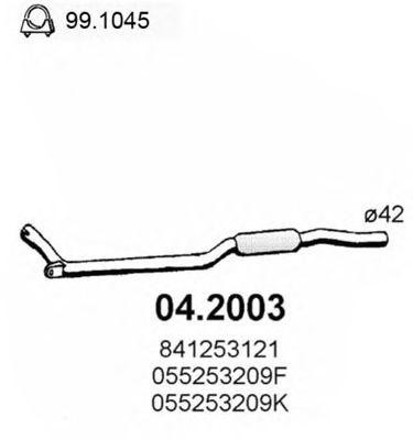 Предглушитель выхлопных газов 042003 ASSO