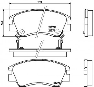 Комплект тормозных колодок, диско P54008 BREMBO