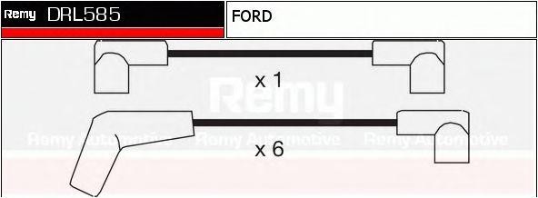 Ккомплект проводов зажигания DRL585 DELCO REMY