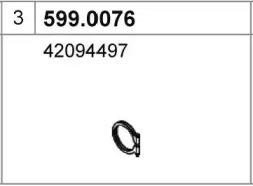 Монтажный комплект, глушитель 5990076 ASSO
