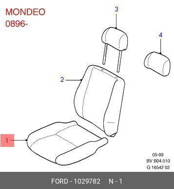 Колодки тормозные дисковые 1 029 782 FORD