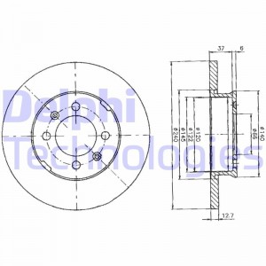 Тормозной диск BG2150 DELPHI