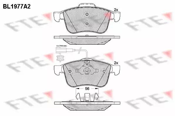Комплект тормозных колодок, диско BL1977A2 FTE