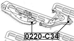 Опора шаровая подвески 0220-C34 FEBEST