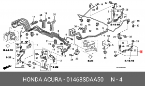 Тормозной шланг 01468SDAA50 HONDA