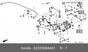 Тяга / стойка, стабилизатор 52325-S84-A01 HONDA