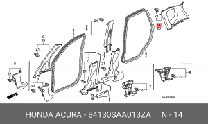 Облицовка стойки кузова 84130SAA013ZA HONDA