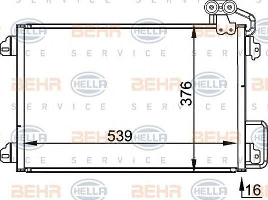 Конденсатор, кондиционер 8FC 351 300-511 HELLA