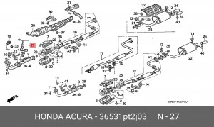 Лямбда-зонд 36531PT2J03 HONDA