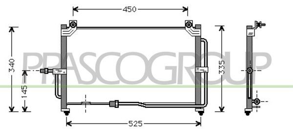 Конденсатор, кондиционер DW320C001 PRASCO GROUP