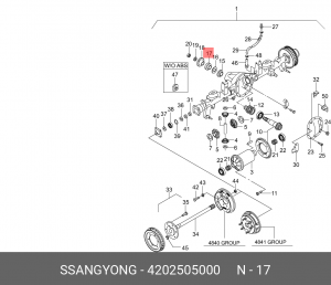 Сальник 4202505000 SSANG YONG