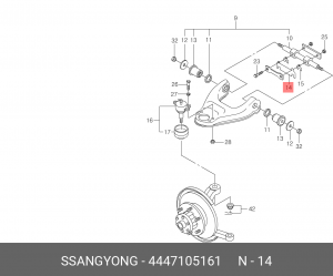 Деталь 4447105161 SSANG YONG