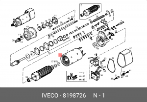 Обмотка возбуждения, стартер 8198726 IVECO