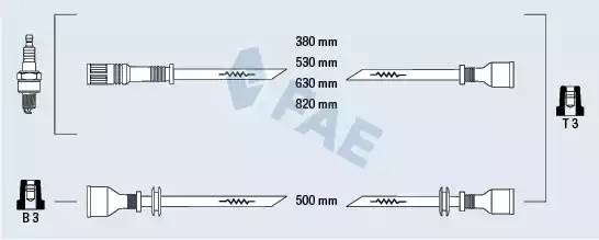 Ккомплект проводов зажигания 83340 FAE